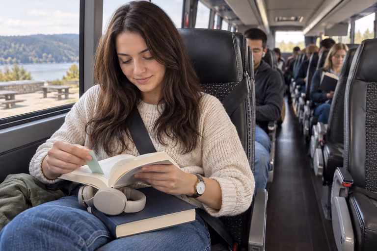 how long of a book do you need for a long bus ride