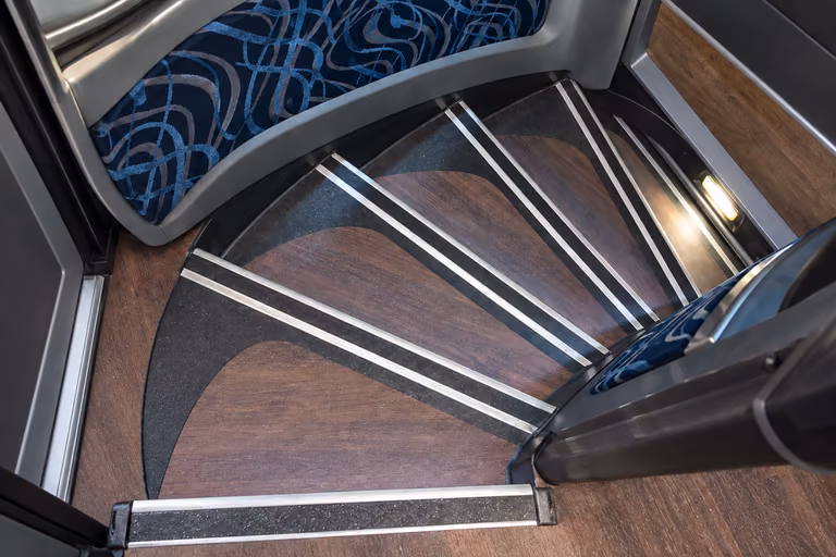 high floor step entrance bus