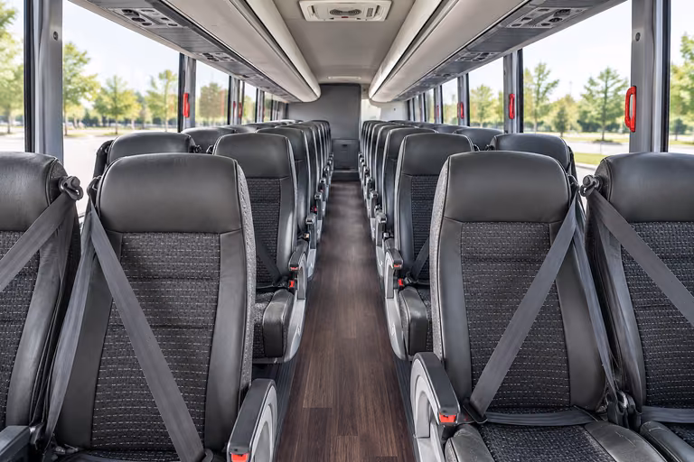 how many seats are on a charter bus