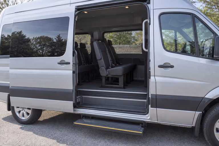 power entry door and passenger step
