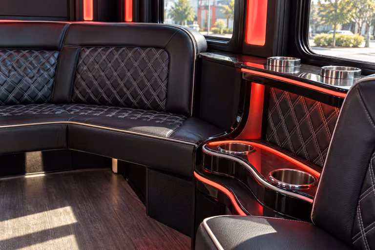 who builds a party bus affects its amenities