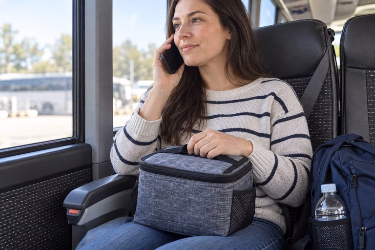 check if food is allowed on your bus first