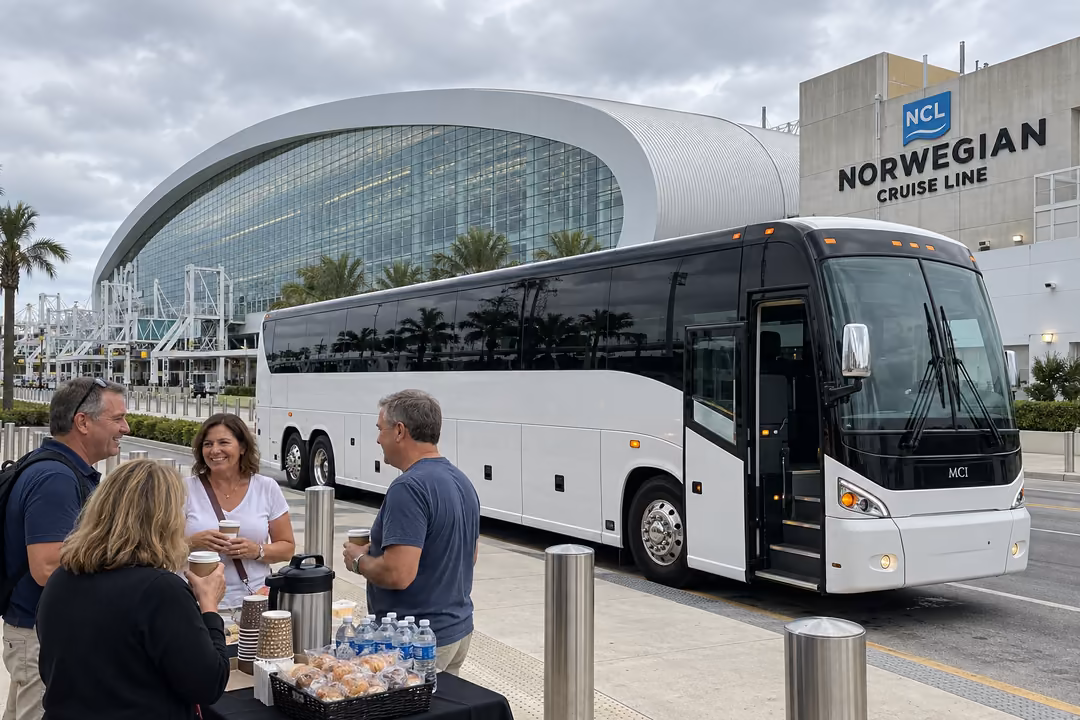 Airport and cruise Port bus transfers from North Miami