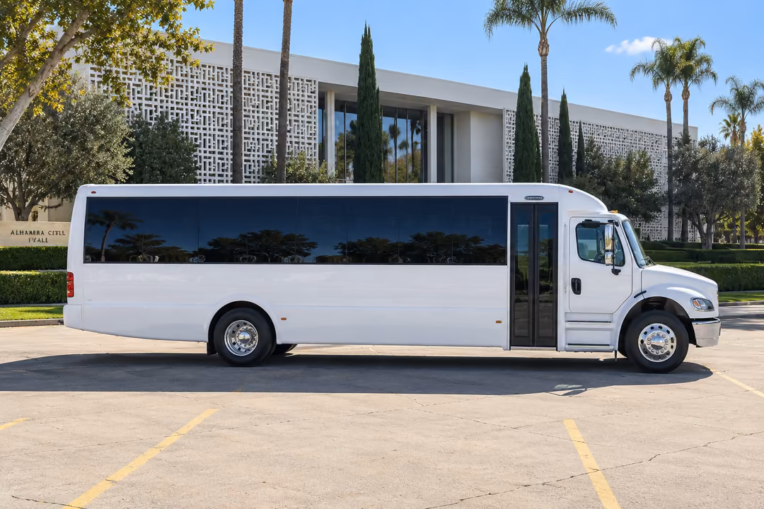 Alhambra 50 passenger party bus rental exterior