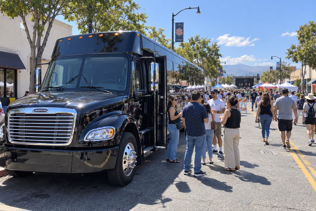 Alhambra party bus rentals for birthdays and Main Street celebrations