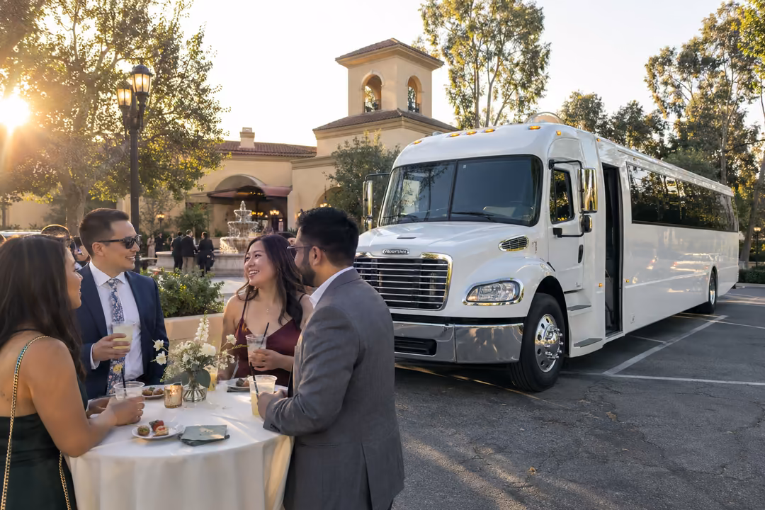 Alhambra wedding shuttle bus rentals