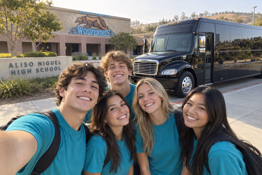 Aliso Viejo prom homecoming and birthday party bus rentals