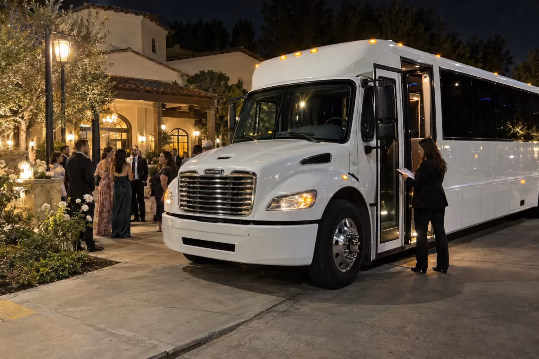 Aliso Viejo wedding shuttle bus rentals