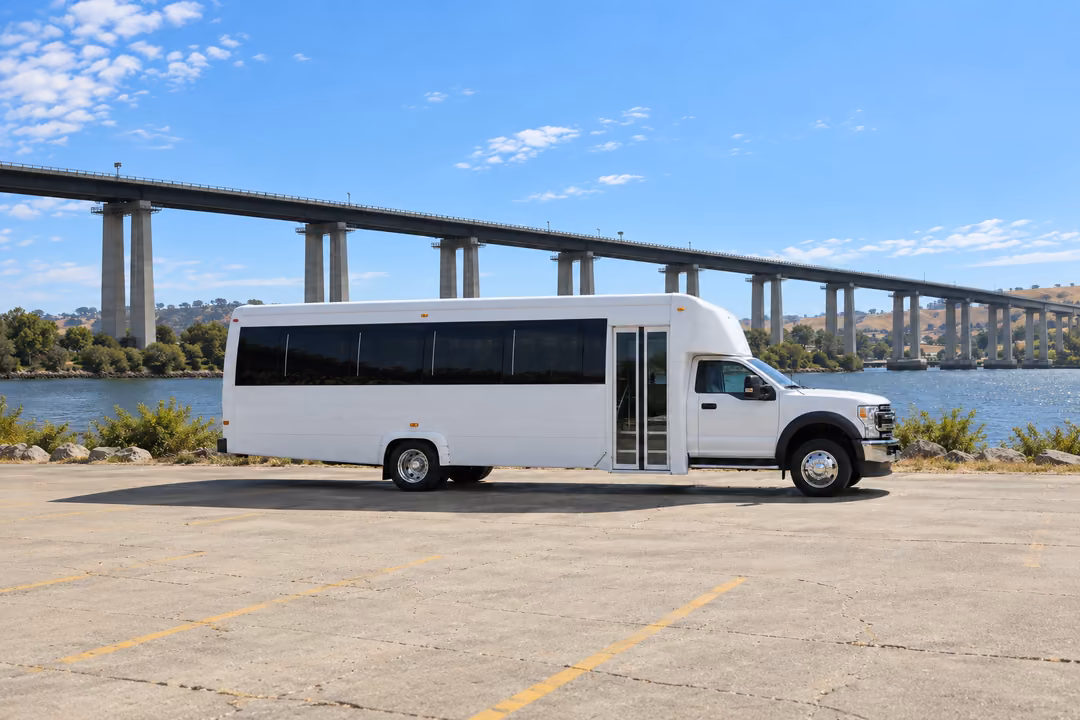 Antioch 30 passenger party bus rental exterior