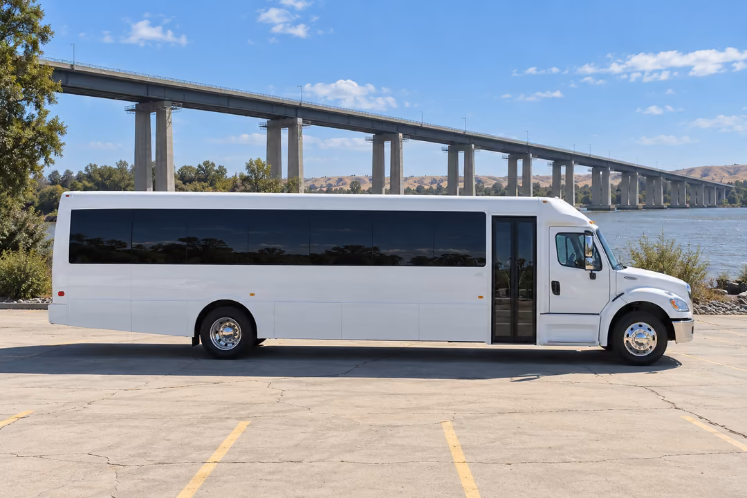 Antioch 50 passenger party bus rental exterior