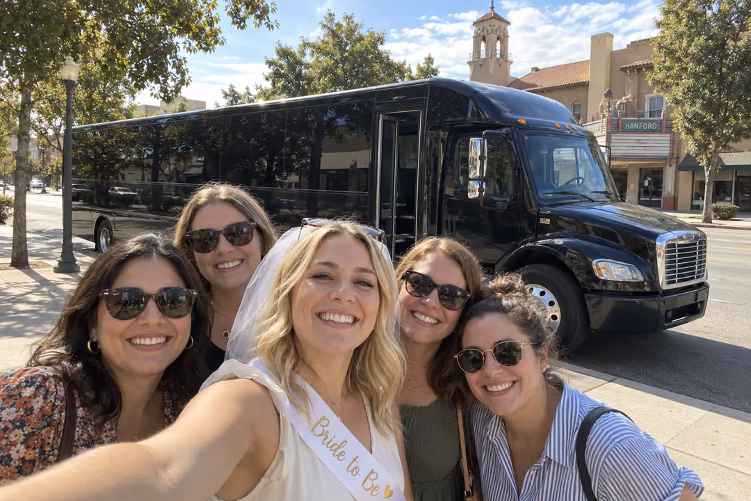 Bachelor and bachelorette party bus rentals in Hanford