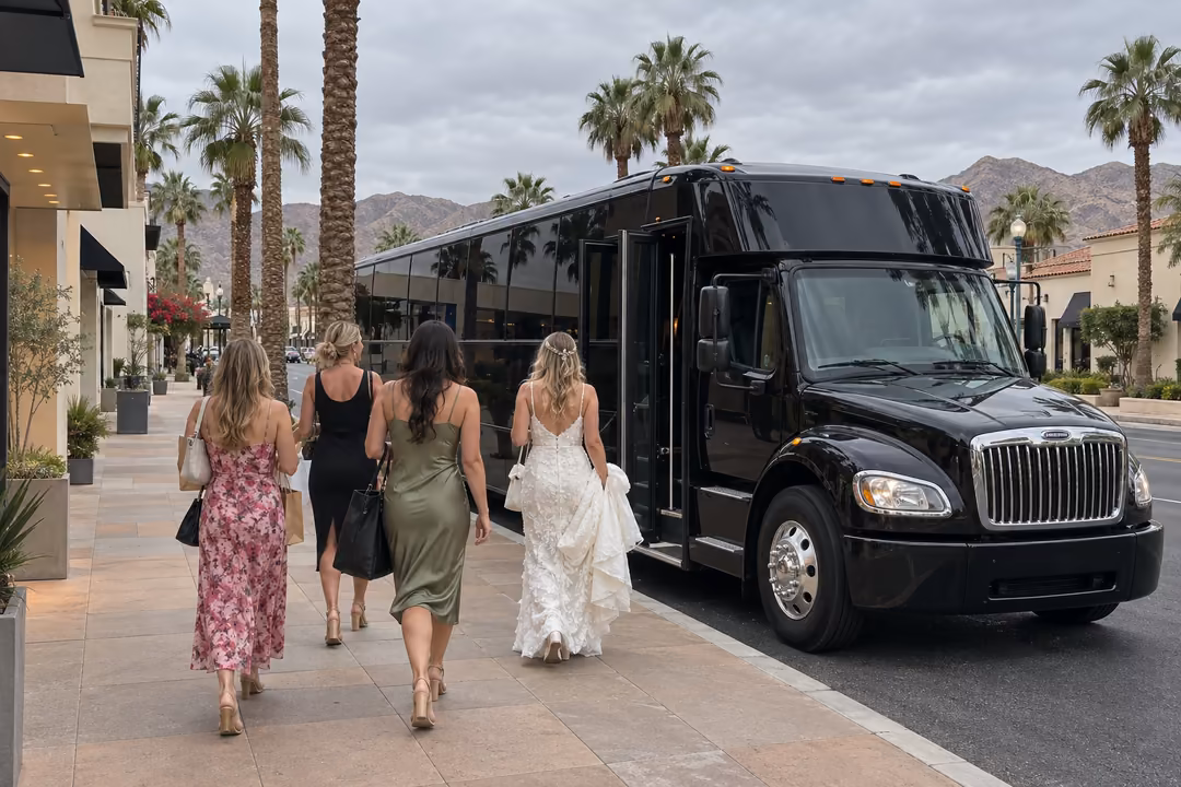 Bachelorette party bus rentals on El Paseo