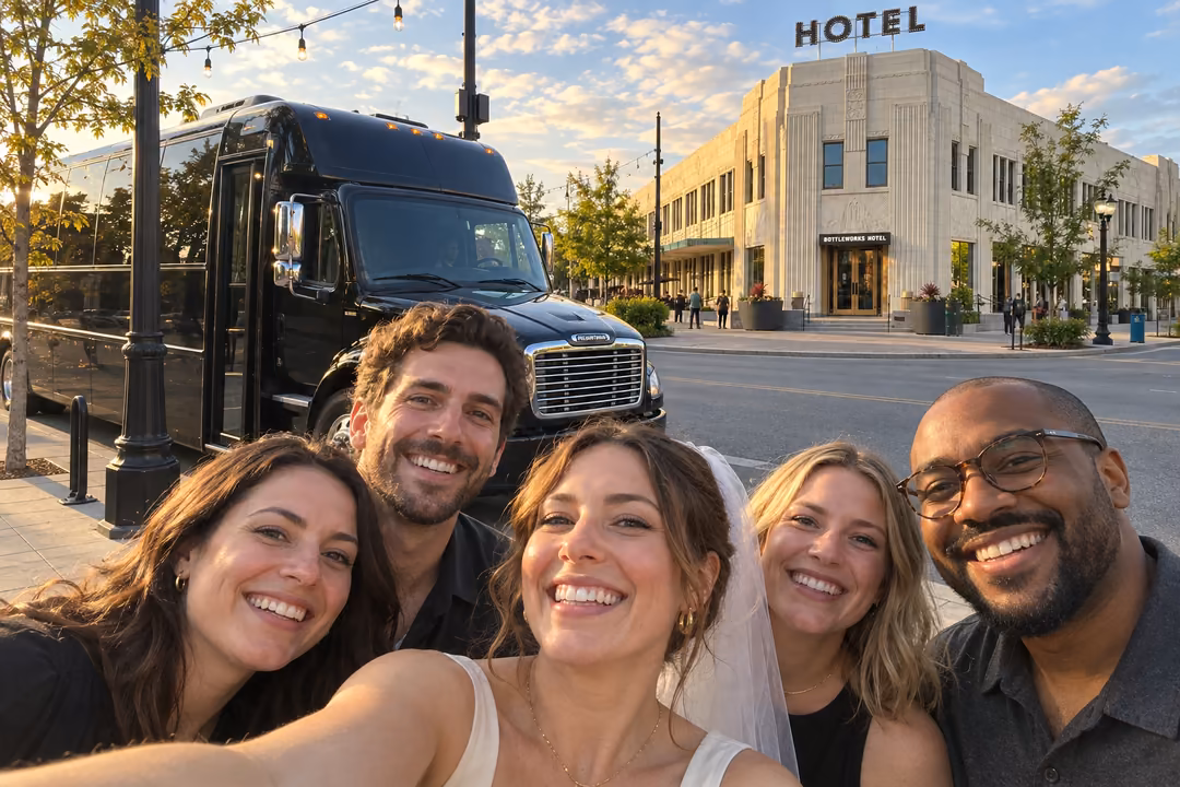 Bachelorette party buses for Mass Ave downtown and Broad Ripple