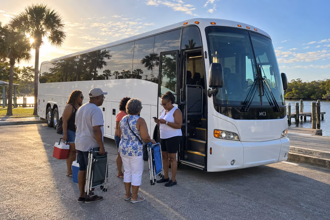 Beach trips and family reunion bus rentals in Boynton Beach