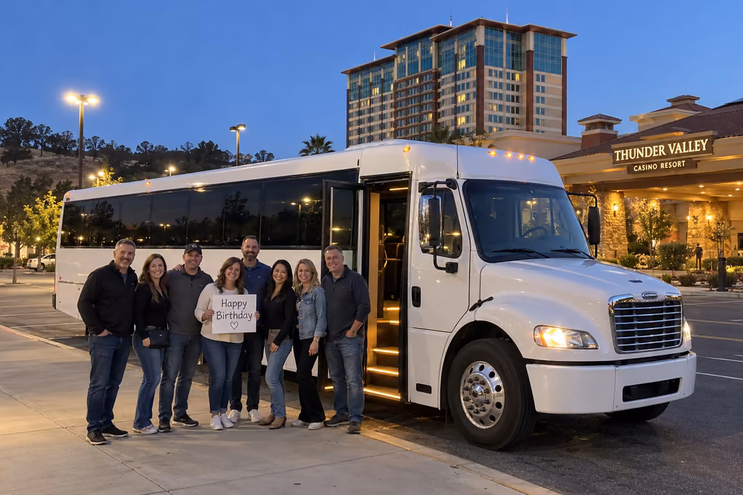 Birthday and casino night party buses in Rocklin