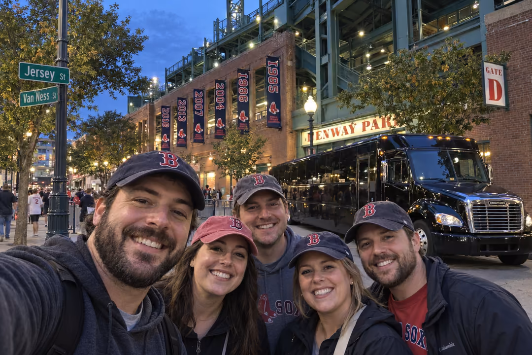 Boston Red Sox and Patriots game day party bus rentals