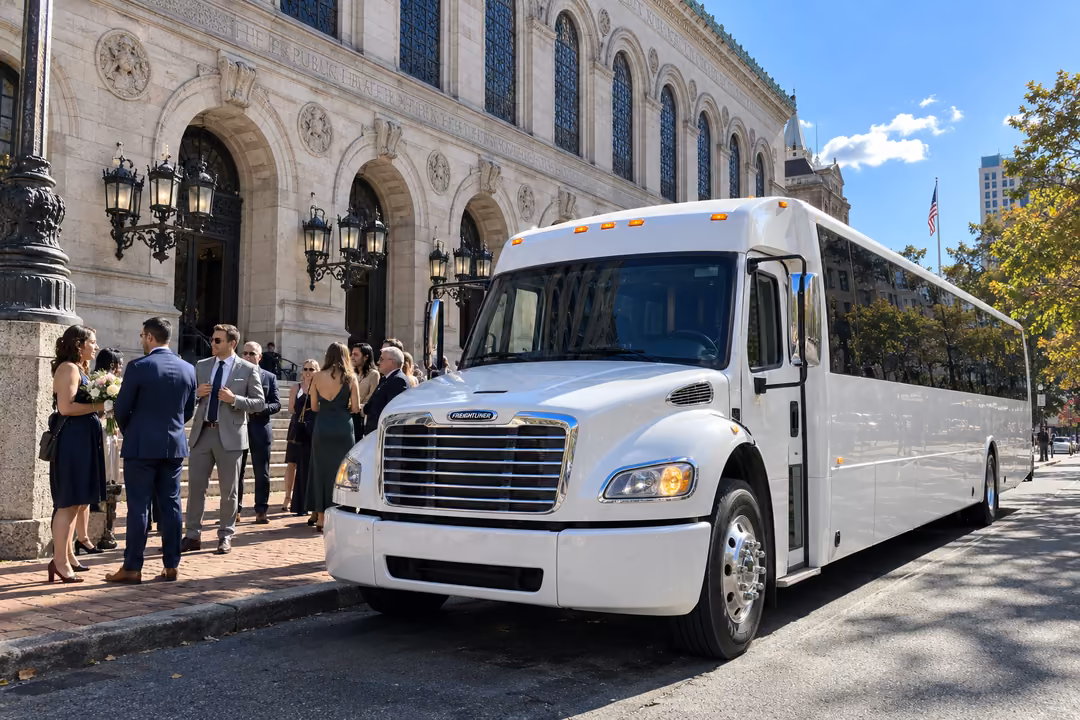 Boston wedding shuttle and party bus rentals