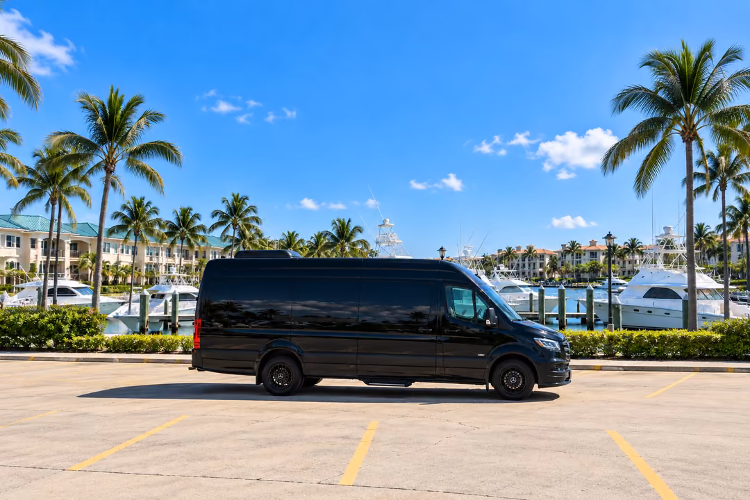 Boynton Beach 14 passenger Sprinter limo rental exterior