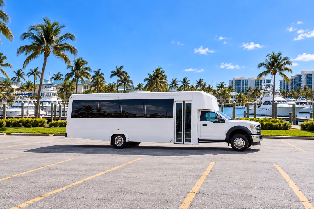 Boynton Beach 30 passenger party bus rental exterior