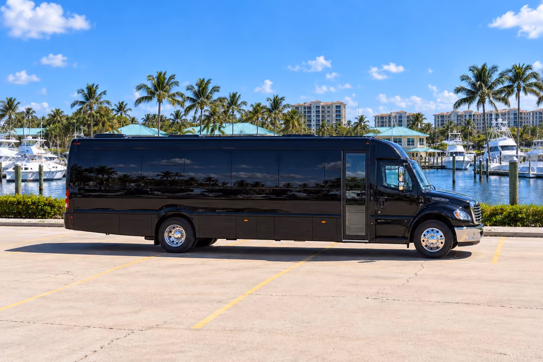Boynton Beach 40 passenger party bus rental exterior