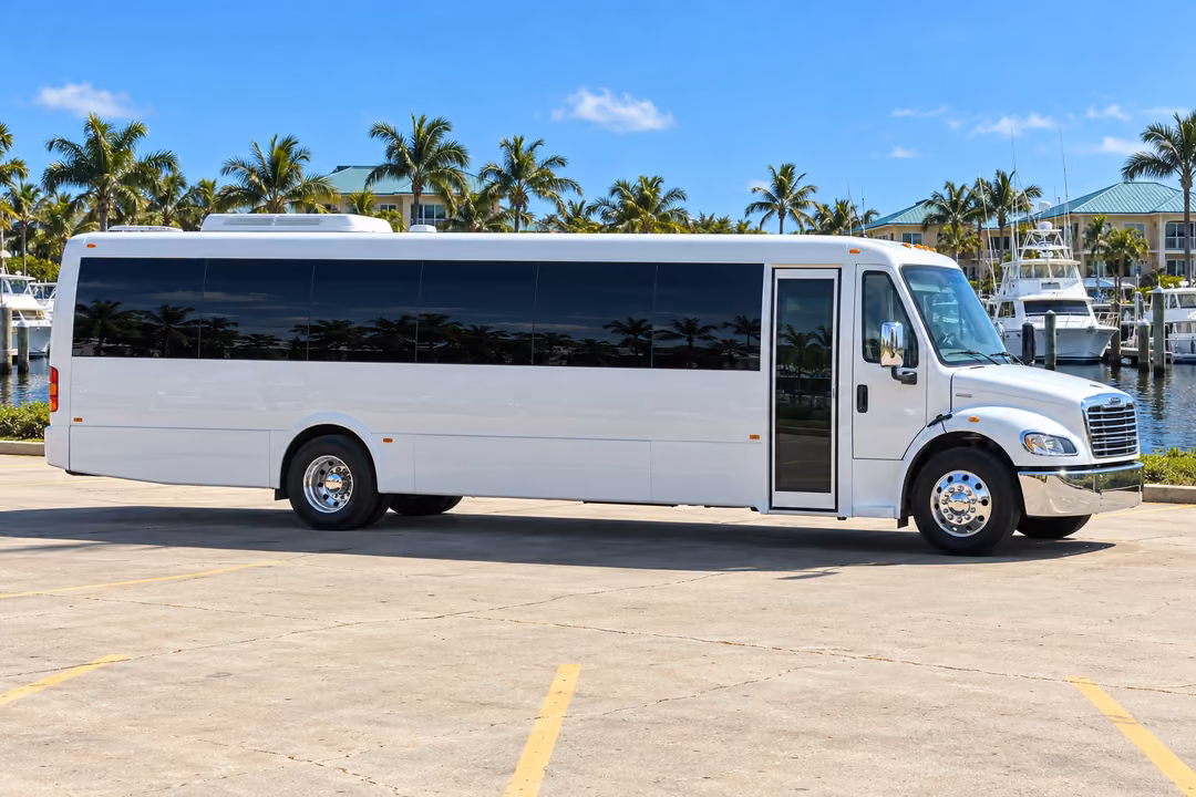 Boynton Beach 50 passenger party bus rental exterior