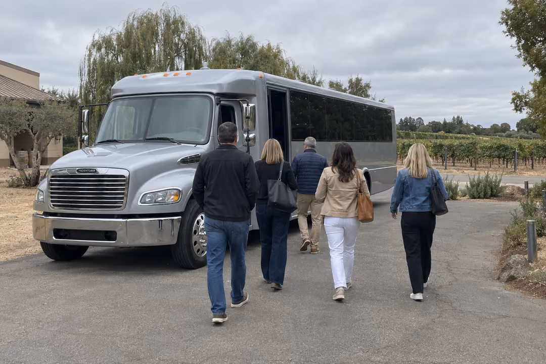 Brentwood winery tour bus rentals from Antioch