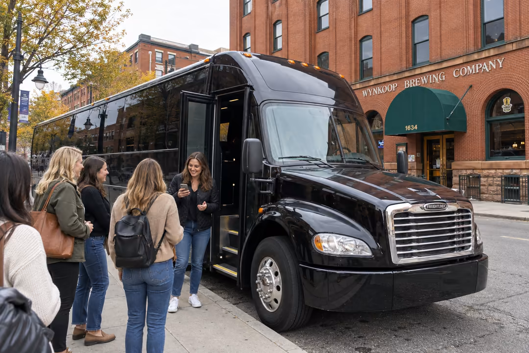 Brewery tour party bus rentals for Denver Beer fans