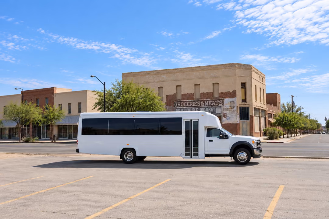 Buckeye 25 passenger party bus rental exterior