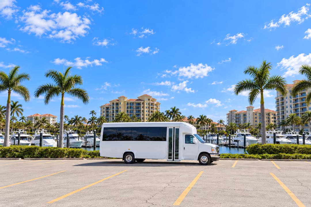 Cape Coral 15 passenger party bus rental exterior