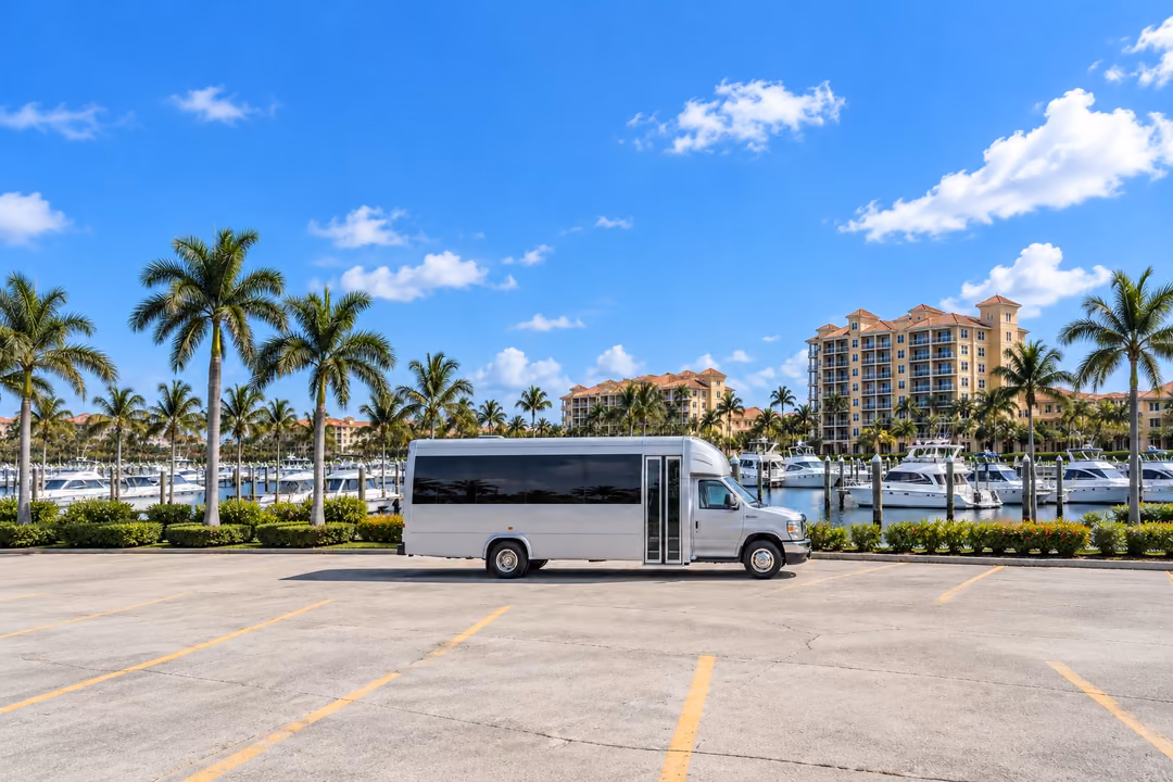 Cape Coral 18 passenger party bus rental exterior
