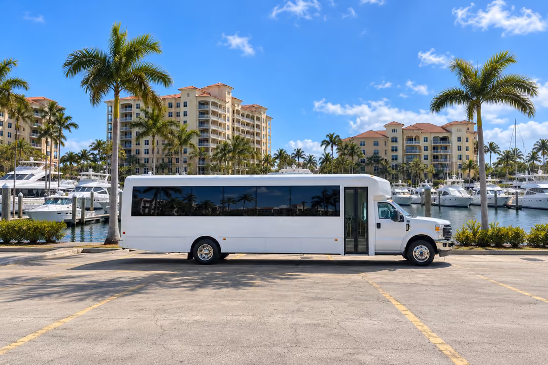 Cape Coral 30 passenger party bus rental exterior