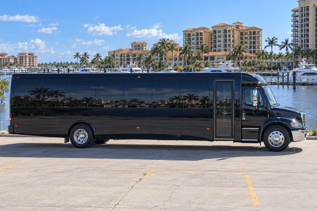 Cape Coral 40 passenger party bus rental exterior