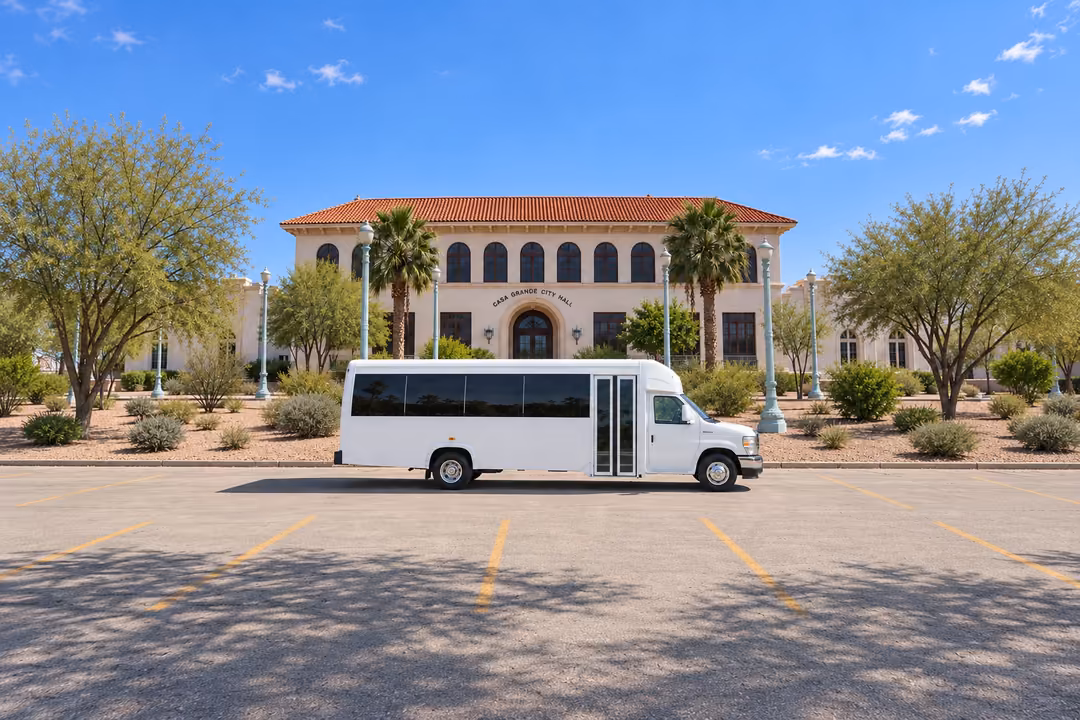 Casa Grande 15 passenger party bus rental exterior