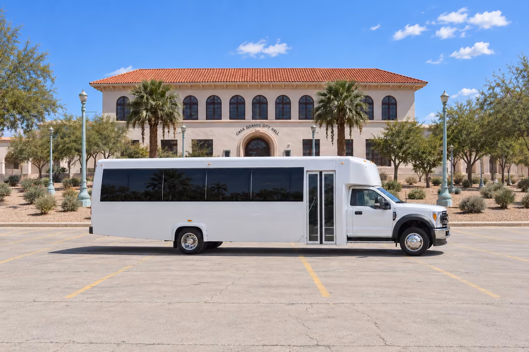 Casa Grande 30 passenger party bus rental exterior