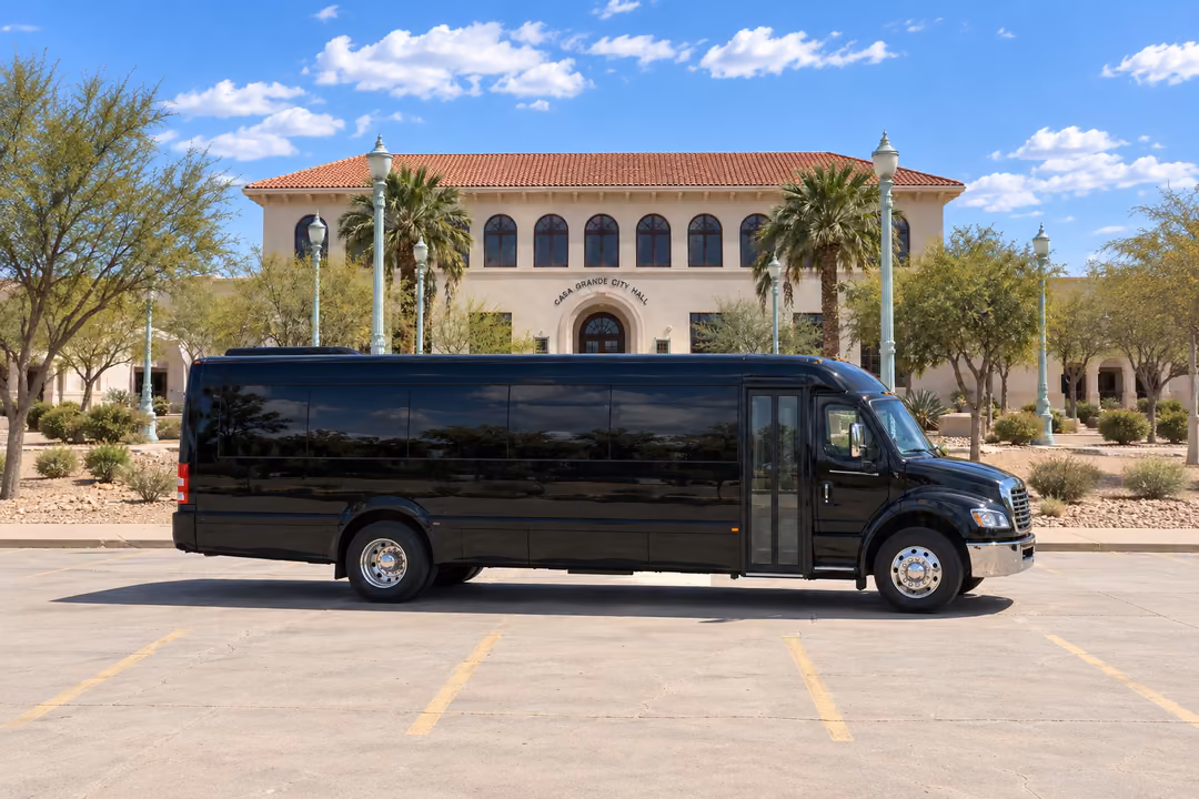 Casa Grande 40 passenger party bus rental exterior