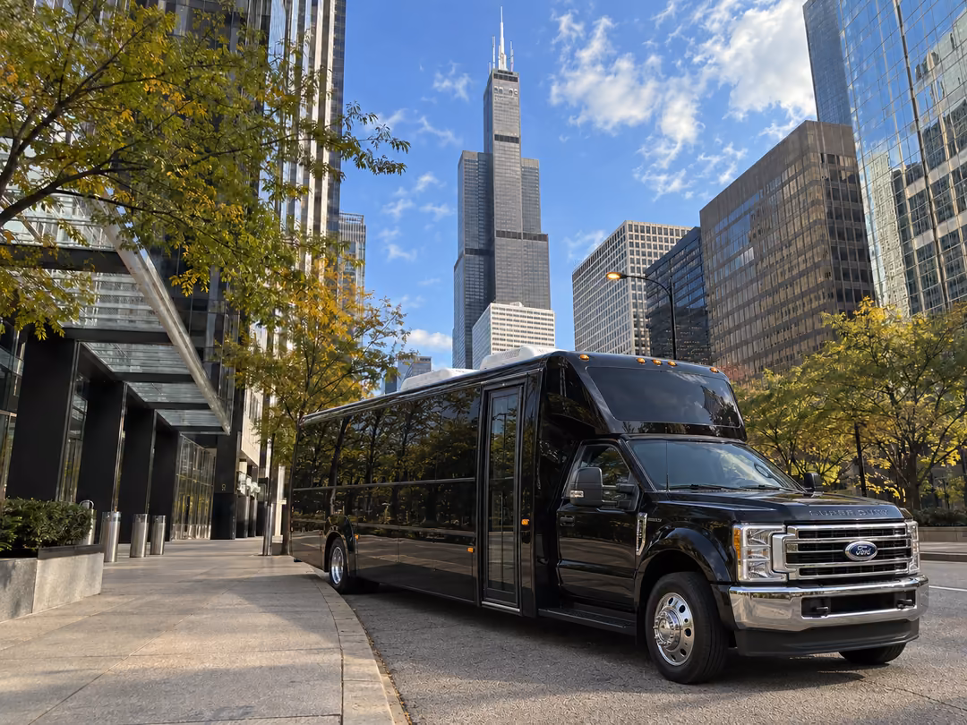 Chicago 15-35 passenger minibus rental exterior