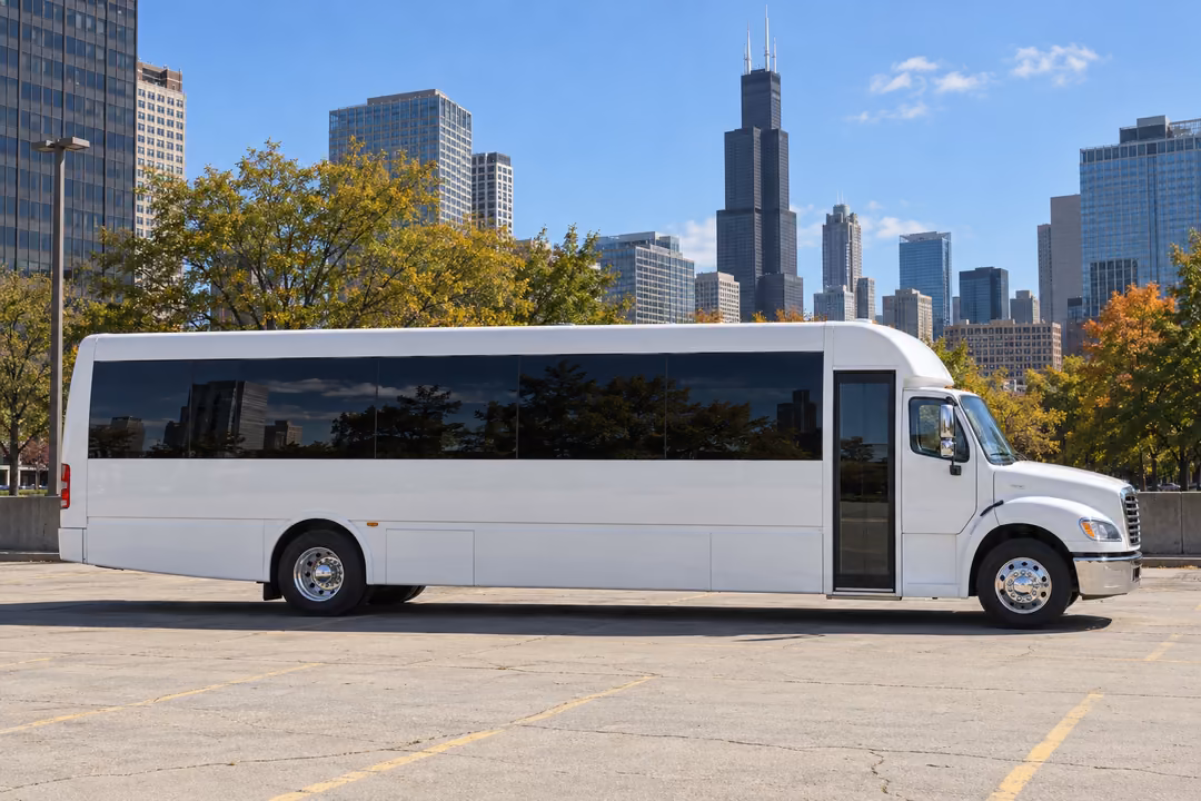 Chicago 50 passenger party bus rental exterior