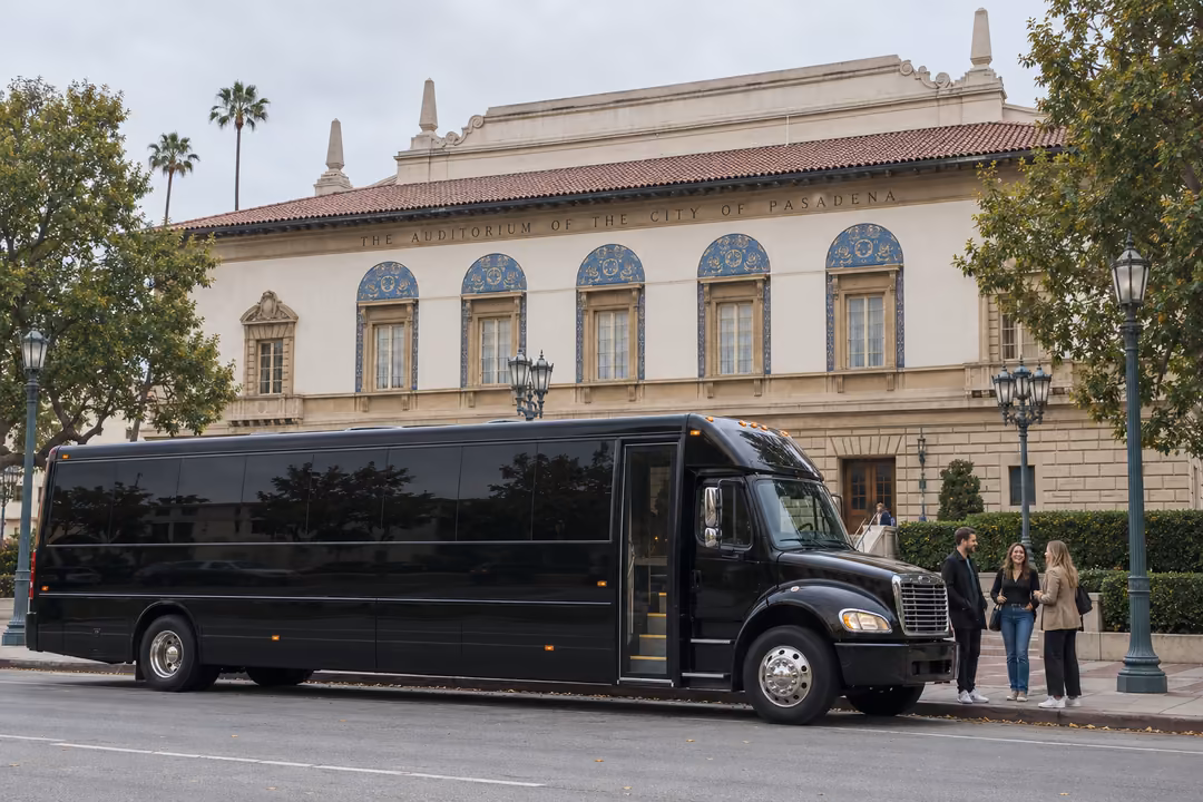 Concert night party buses in Pasadena