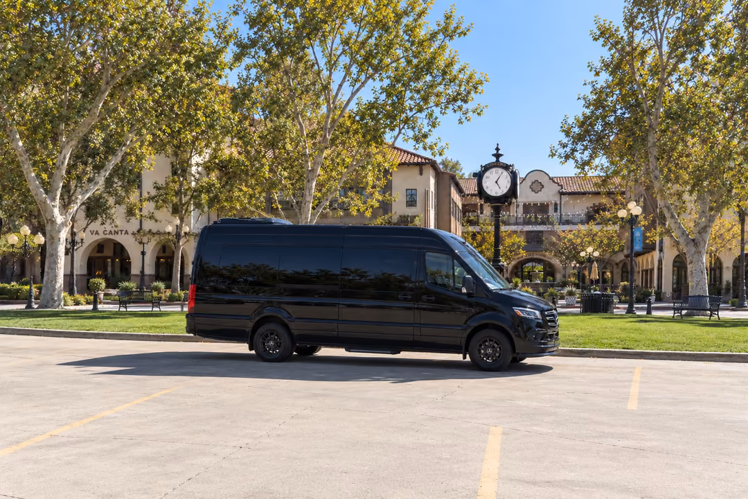 Concord CA 14 passenger Sprinter limo rental exterior
