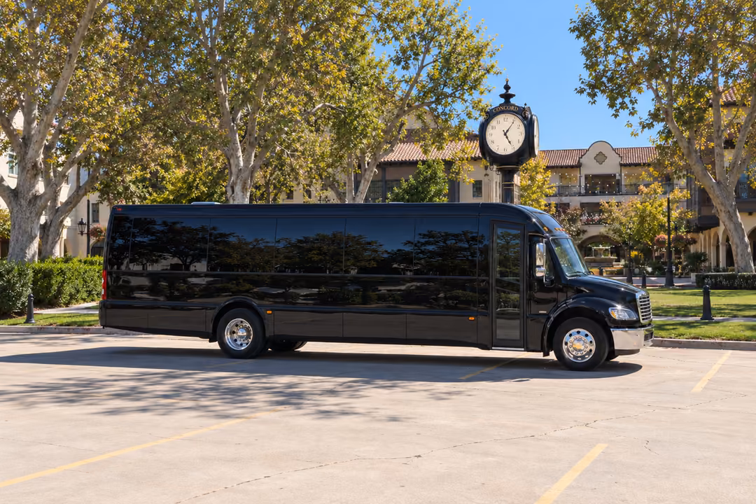 Concord CA 40 passenger party bus rental exterior