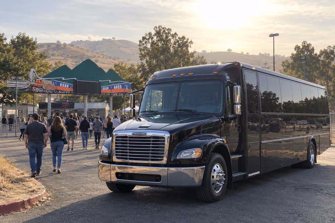 Concord concert party bus rentals from Antioch