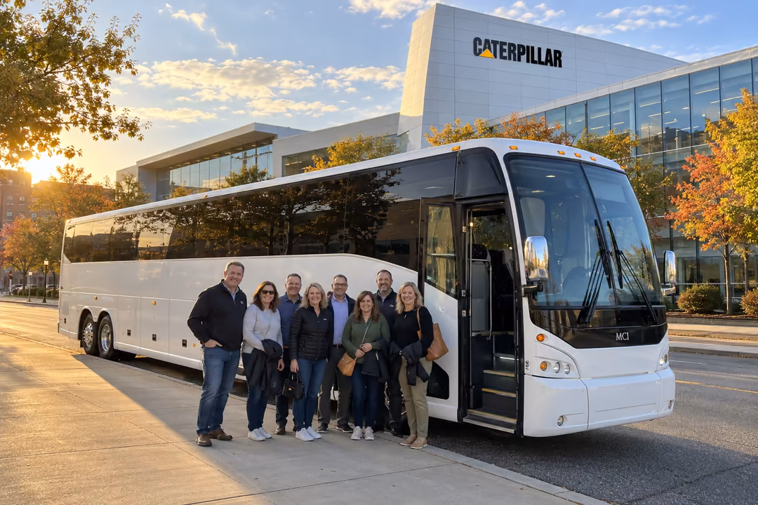 Corporate event shuttle bus rentals in Peoria IL