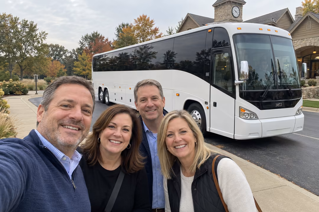 Corporate shuttle and employee bus rentals in Wheaton