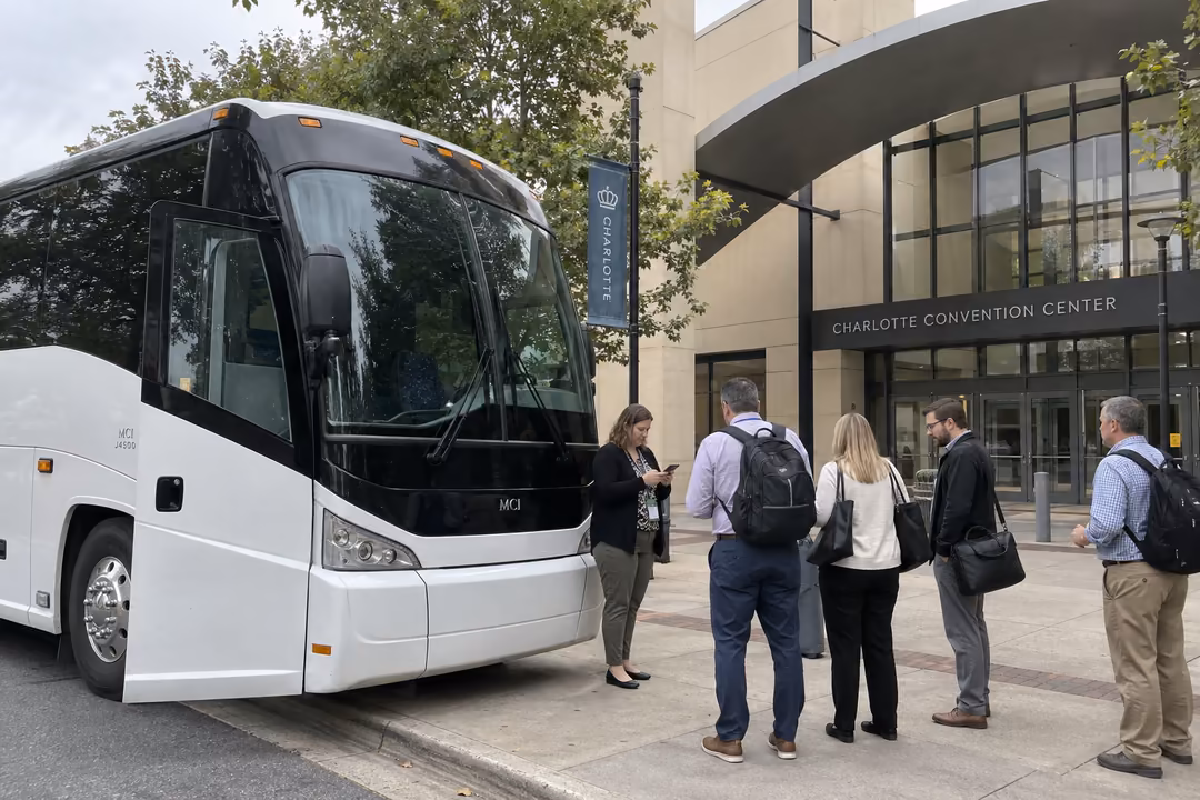 Corporate shuttle services for Charlotte conventions and teams