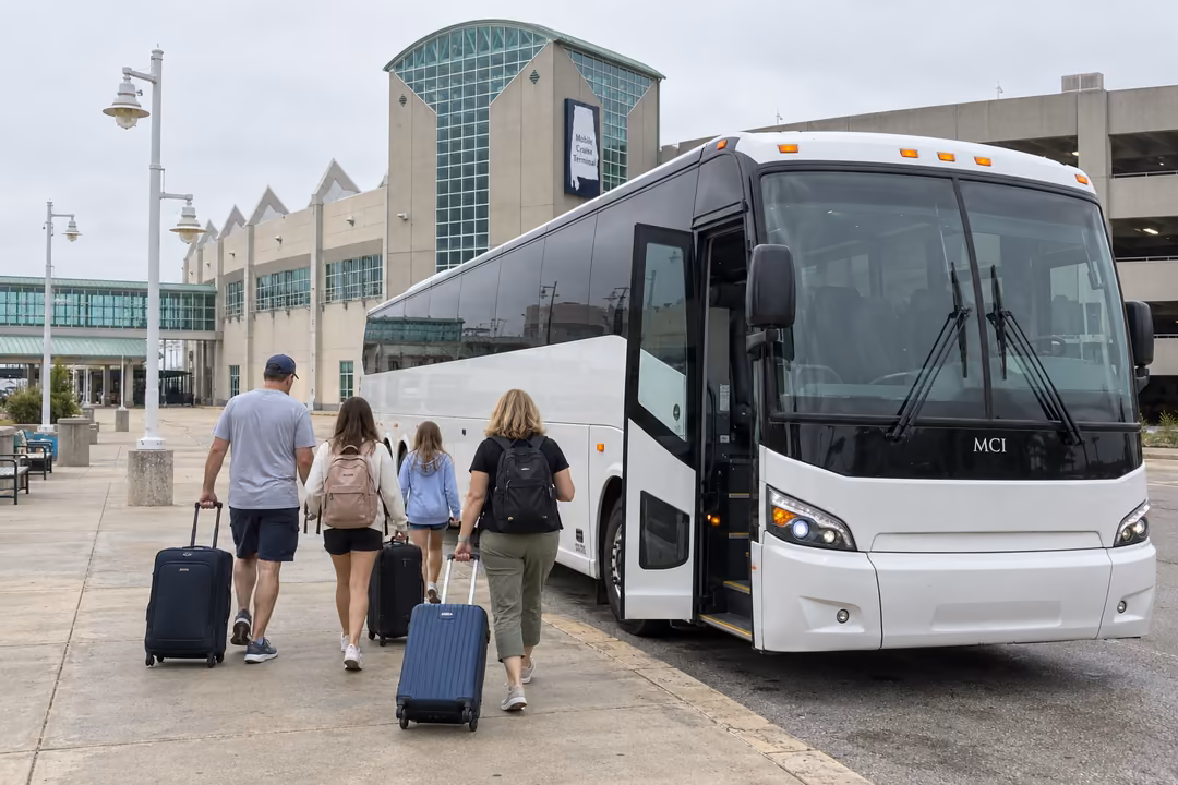 Cruise shuttles to the Mobile Alabama cruise terminal
