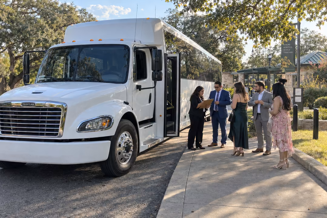 Dallas wedding party buses and guest shuttles