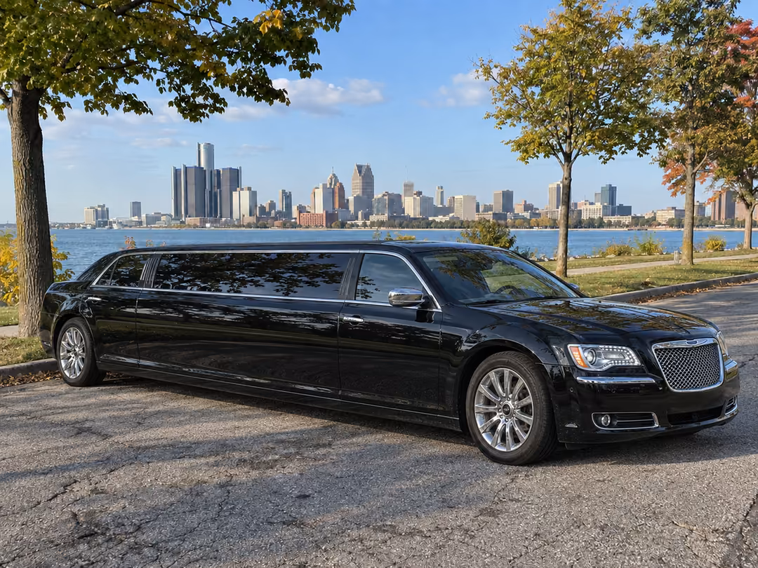 Detroit Chrysler limo rental exterior