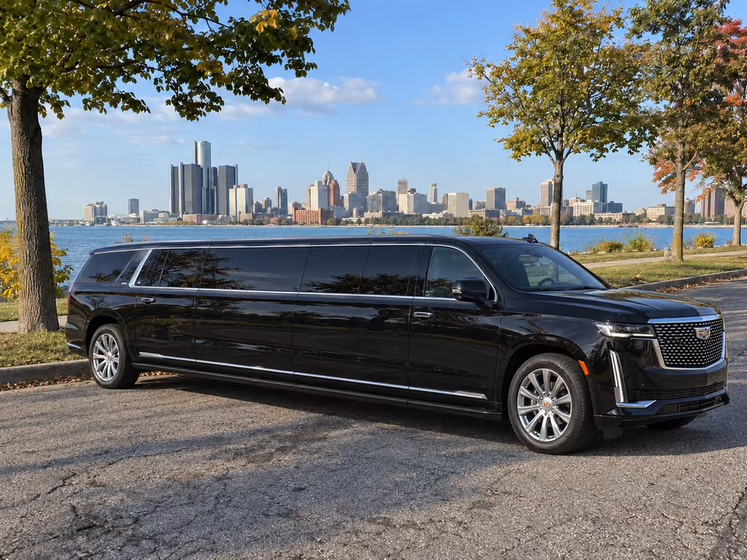 Detroit Escalade limo rental exterior