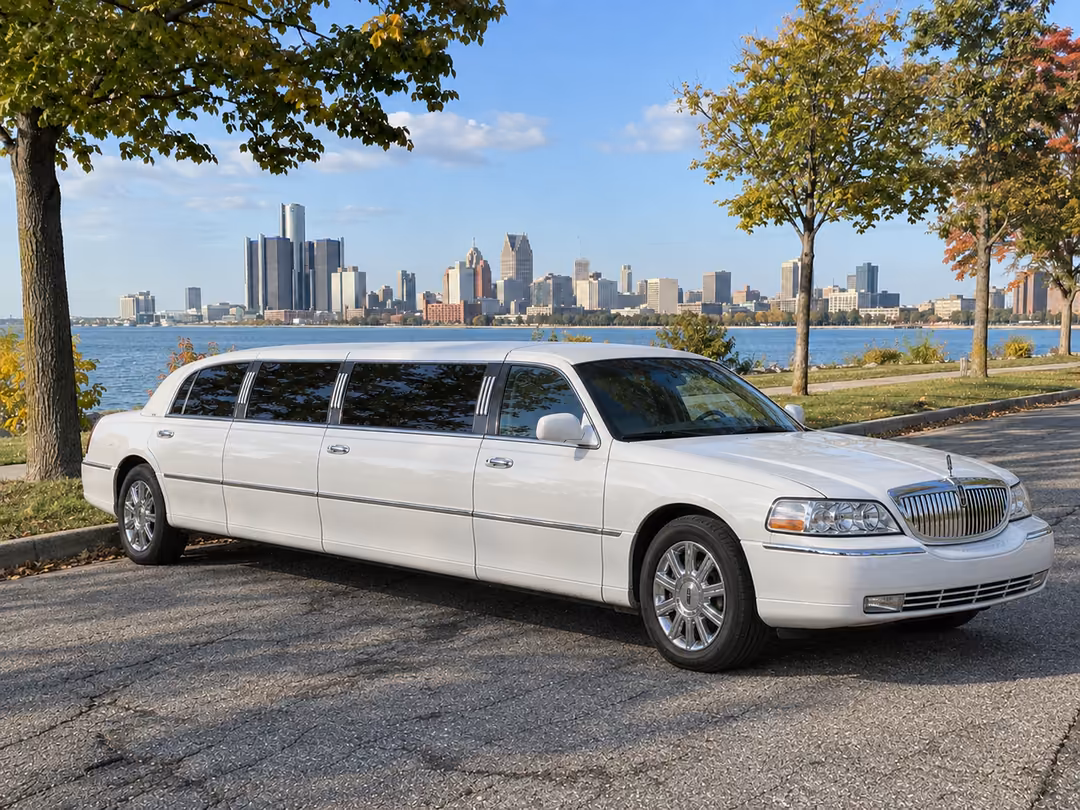Detroit Lincoln stretch limo rental exterior
