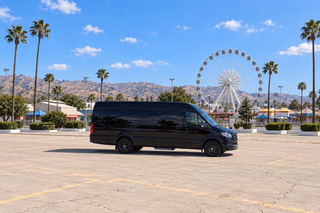 Diamond Bar 14 passenger Sprinter limo rental exterior